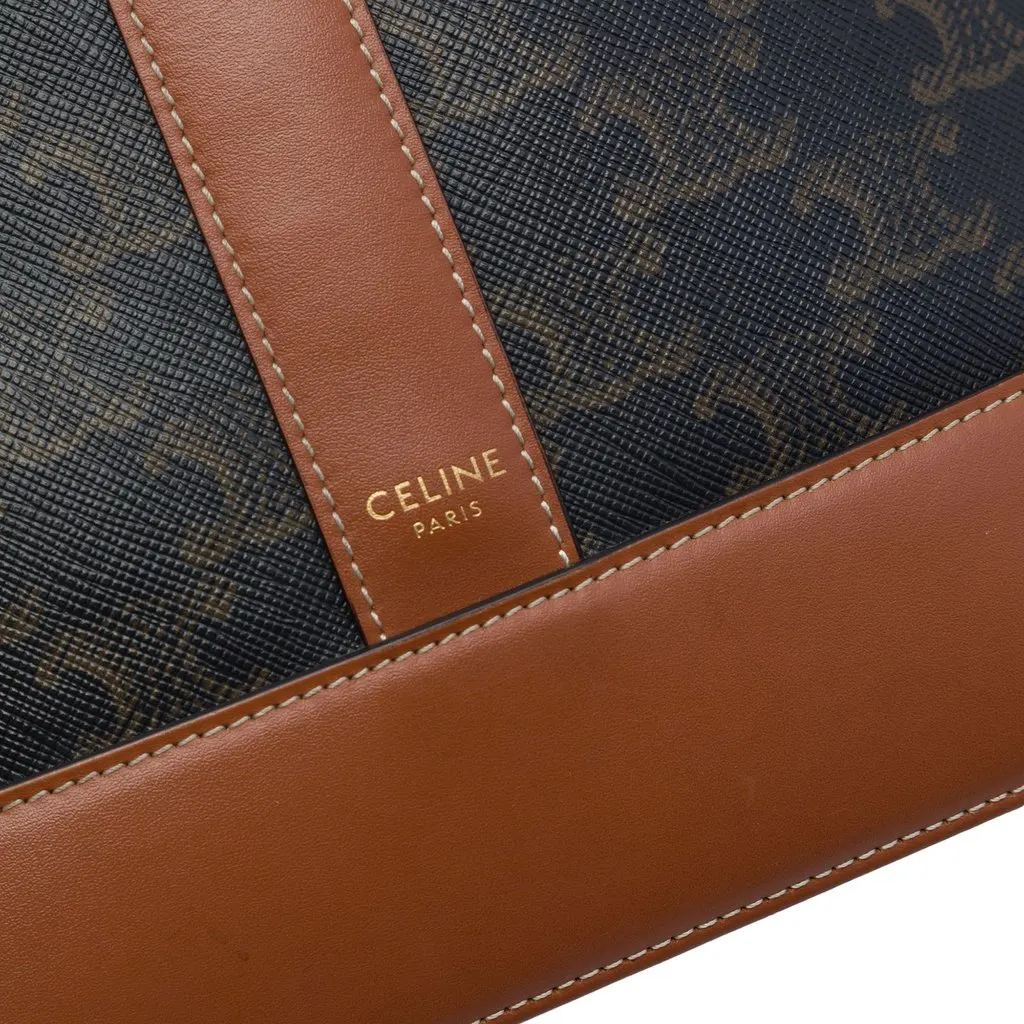 Celine Medium Triomphe Coated Canvas Bucket Bag Brown Canvas Very good - Box View