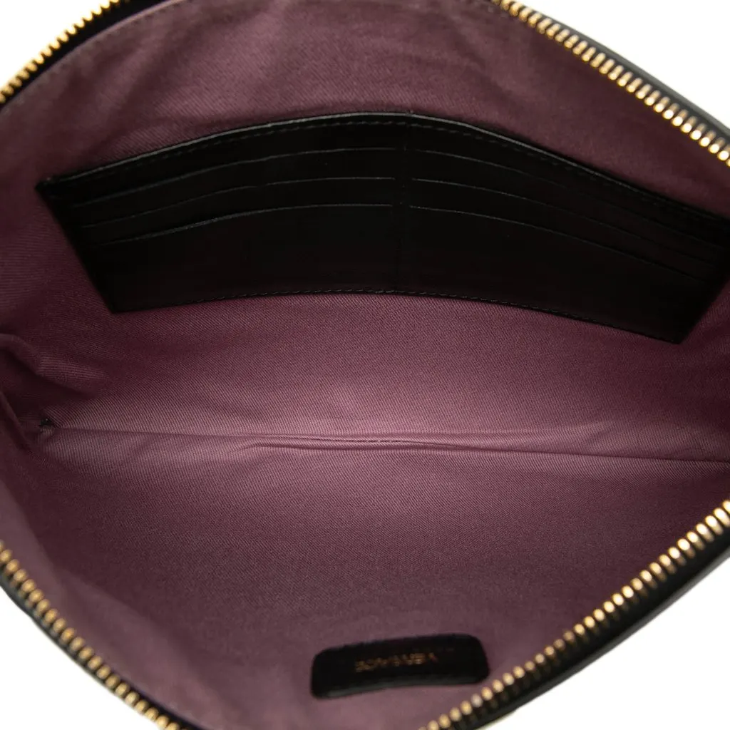 Versace Leather Medusa Wristlet Clutch Black Leather Very good - Model View