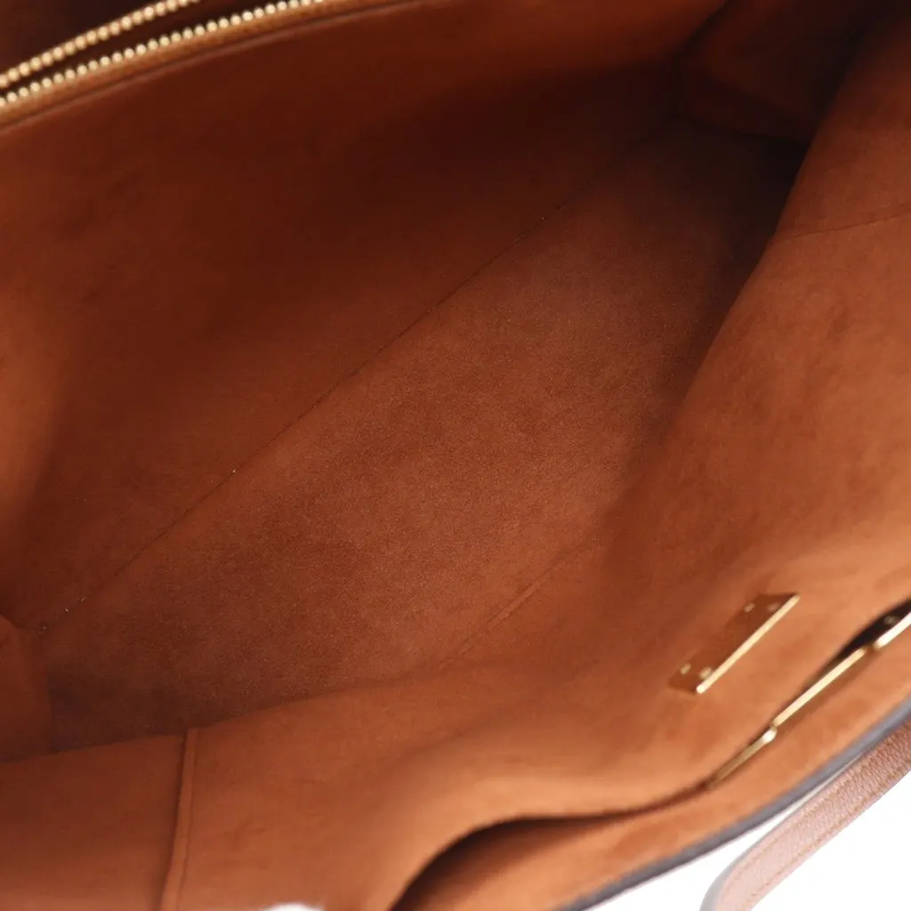 Louis Vuitton Leather Lockme Shopper Tote Brown Leather Very good - Model View