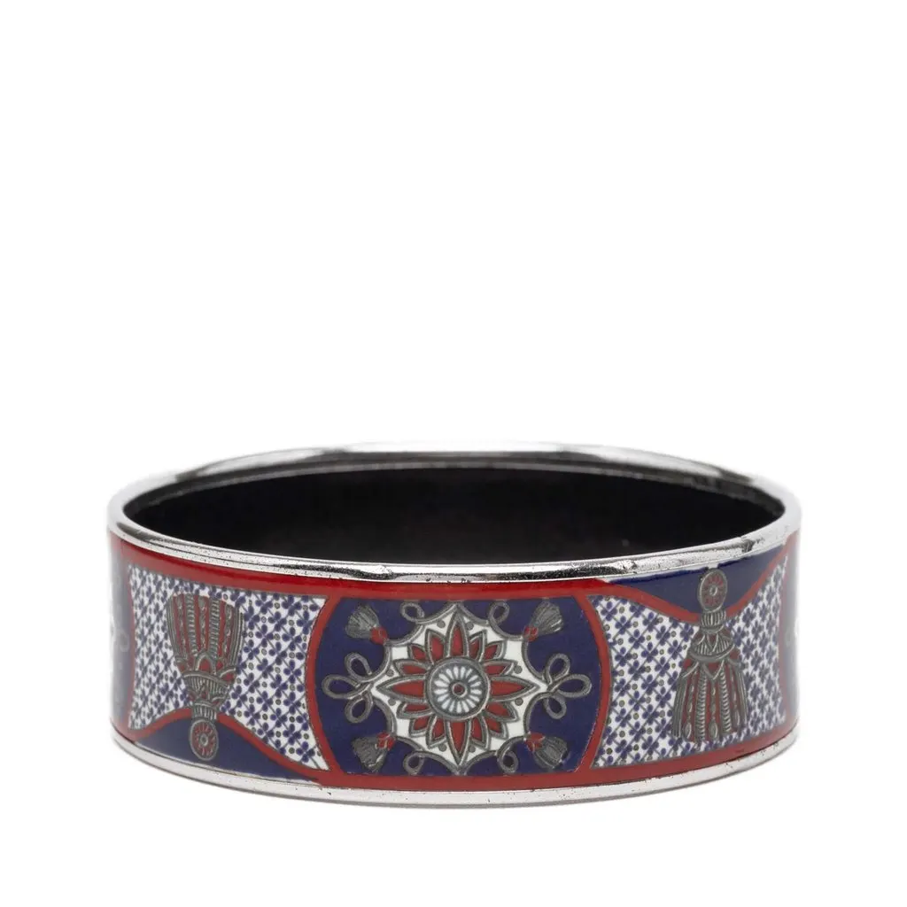 Hermès Wide Passementerie Enamel Bangle 65 Blue Very good - Inside View