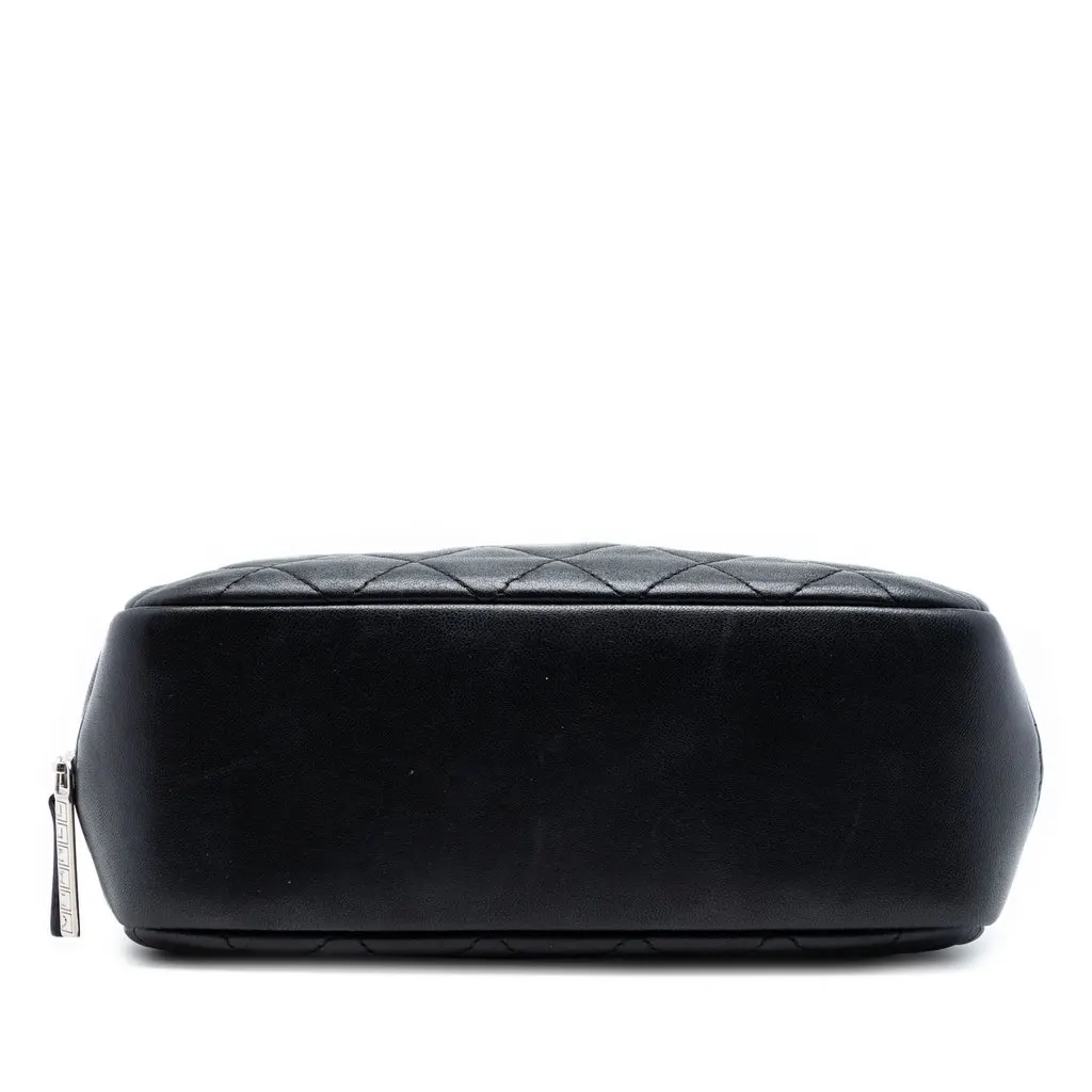 Chanel Medium Curvy Cosmetic Pouch Black Leather Very good - Inside View