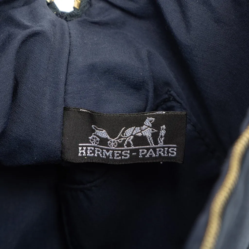 Hermès Toile Bolide Trousse De Voyage Pouch PM Blue Cotton Very good - Box View