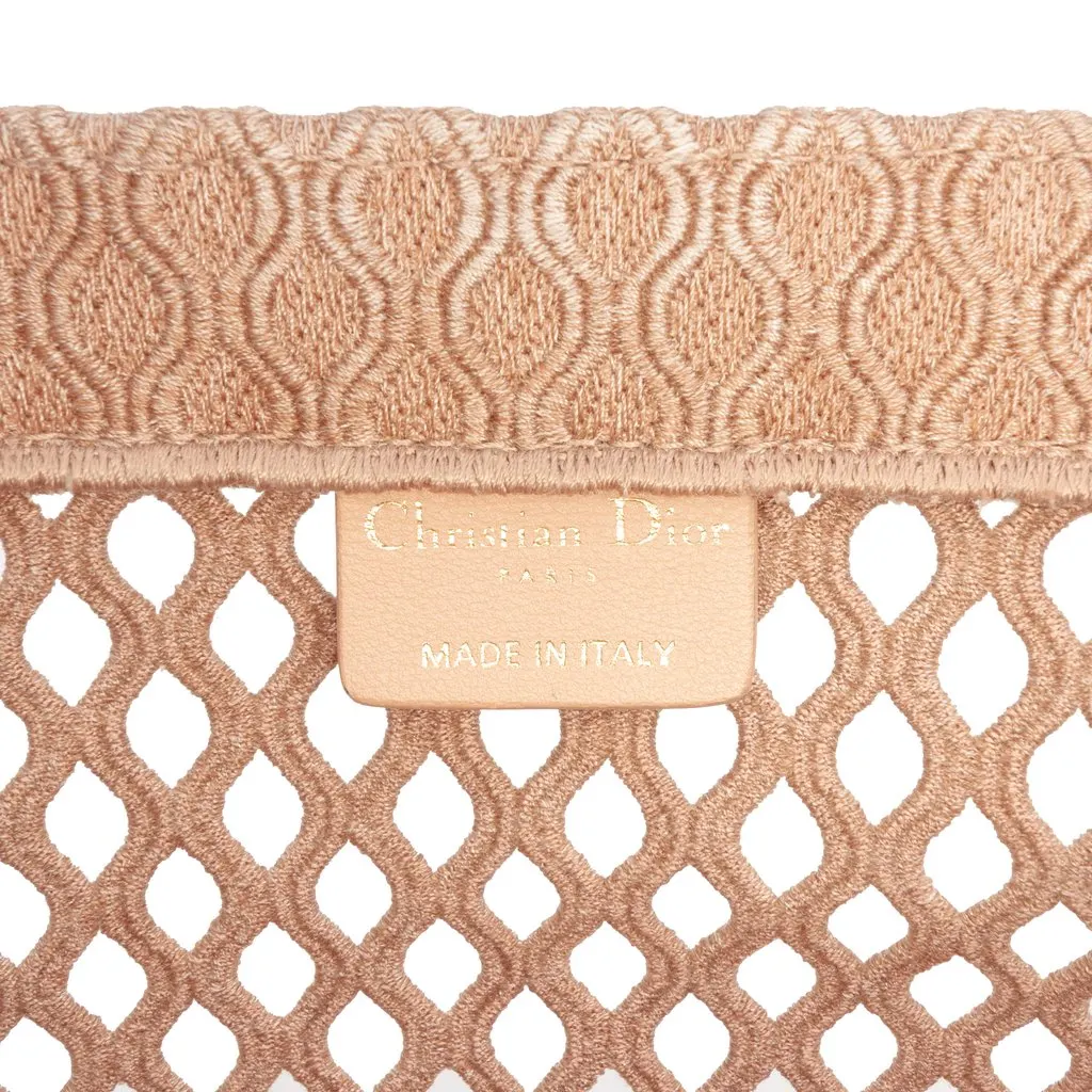 Dior Large Embroidered Mesh Book Tote Pink Very good - Box View