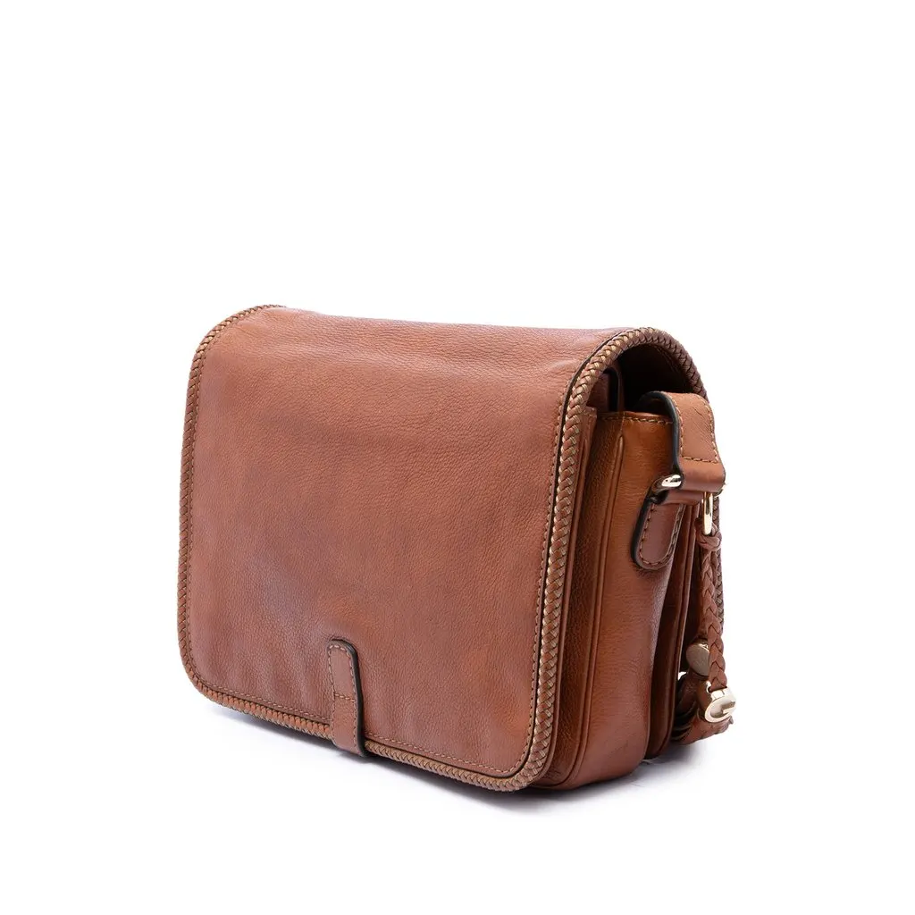 Gucci Calfskin Marrakech Crossbody Brown Leather Very good - Back View