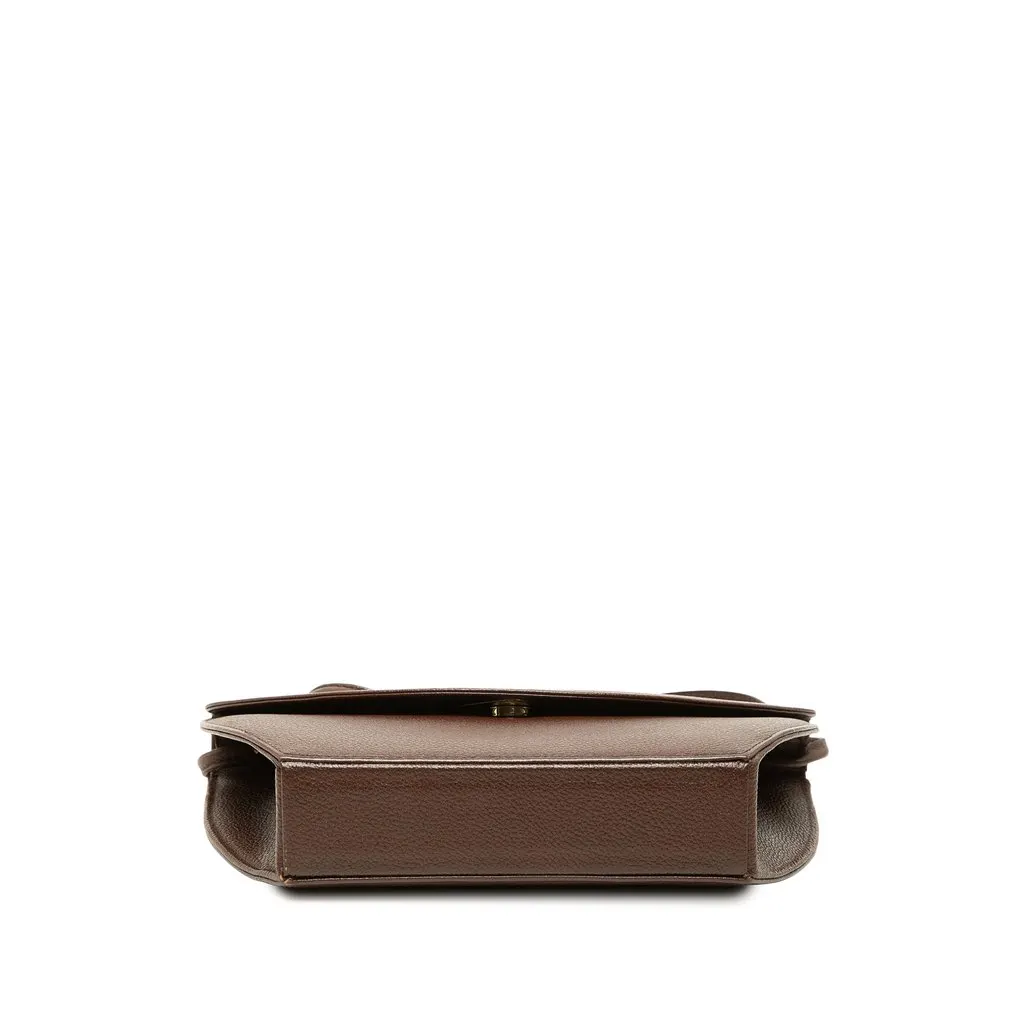 Saint Laurent Leather Crossbody Brown Leather Good - Inside View