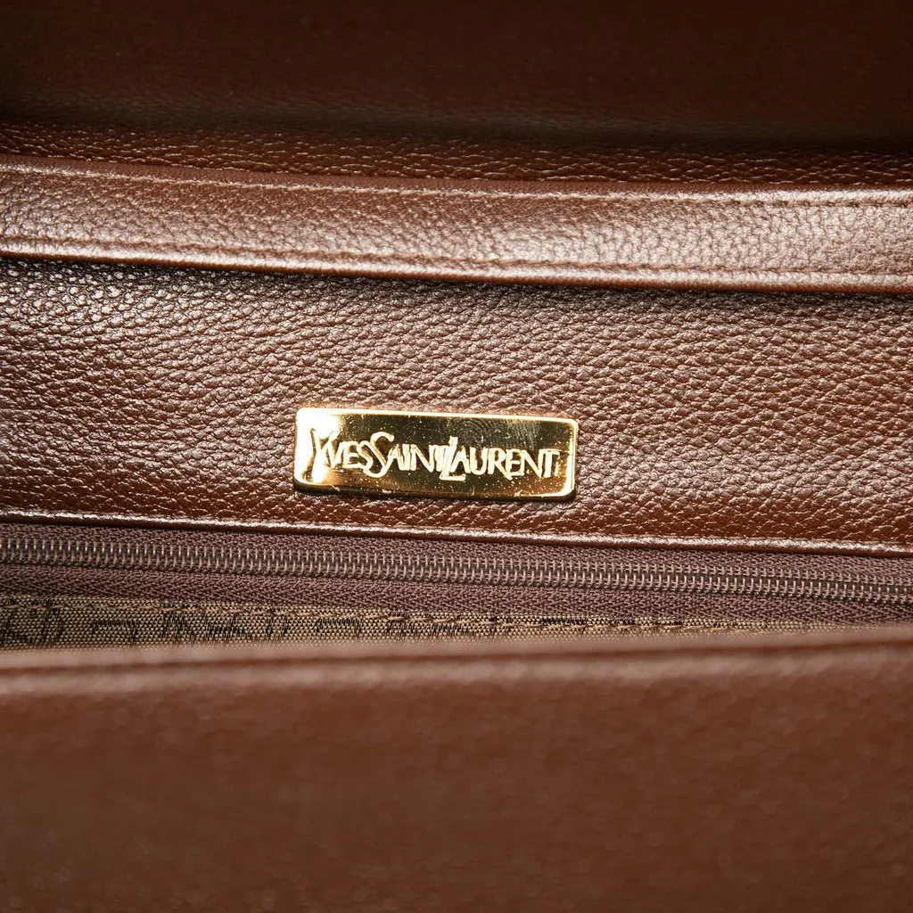 Saint Laurent Leather Crossbody Brown Leather Good - Box View