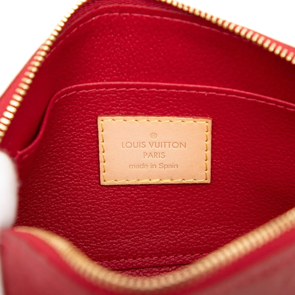 Louis Vuitton Monogram Vernis Cosmetic Pouch Red Leather Very good - Box View
