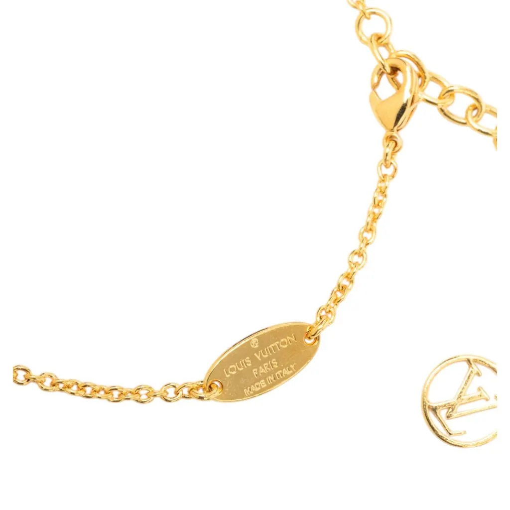 Louis Vuitton Gold Plated Essential V Bracelet Gold Metal Very good - Box View
