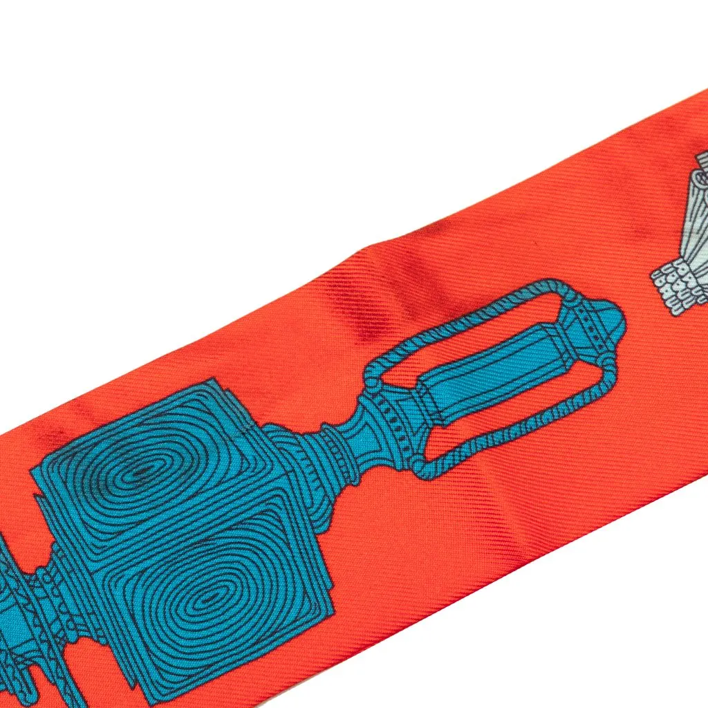 Hermès Merveilleuses Lanternes Silk Twilly Scarf Orange Silk Very good - Box View