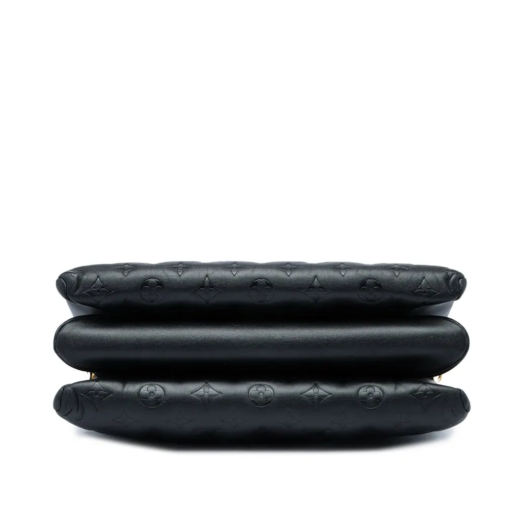 Louis Vuitton Monogram Embossed Puffy Lambskin Coussin MM Black Leather Very good - Inside View