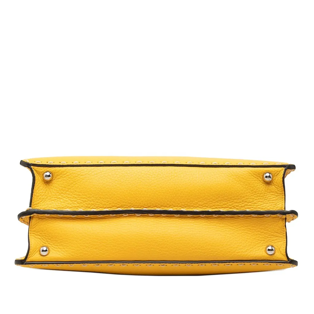 Fendi Medium Calfskin Selleria Peekaboo ISeeU Satchel Yellow Leather Very good - Inside View