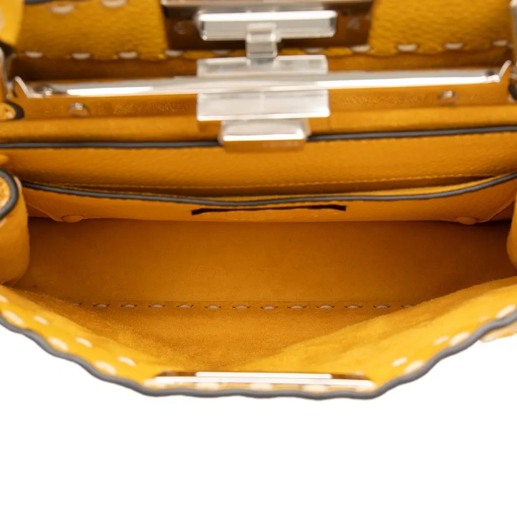 Fendi Medium Calfskin Selleria Peekaboo ISeeU Satchel Yellow Leather Very good - Model View