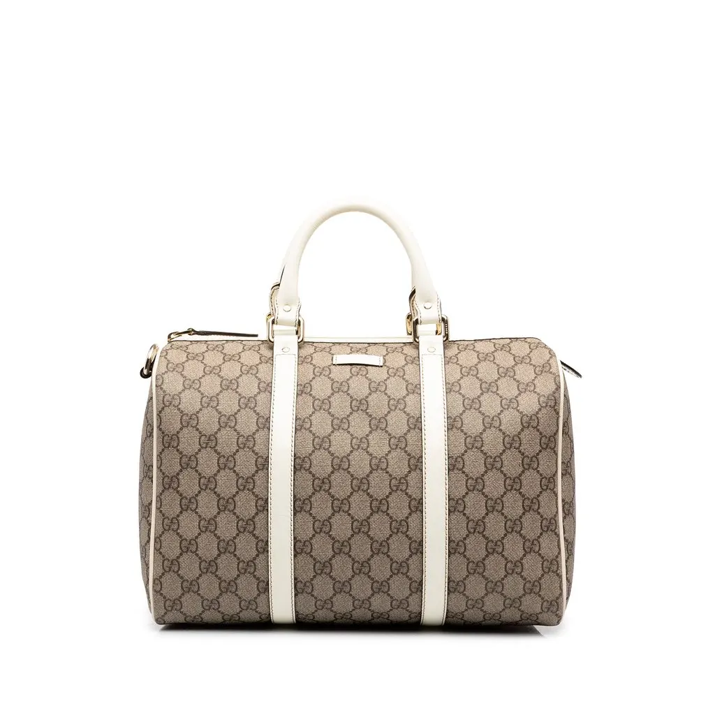 Gucci Medium GG Supreme Joy Boston Bag Beige Canvas Very good - Front View