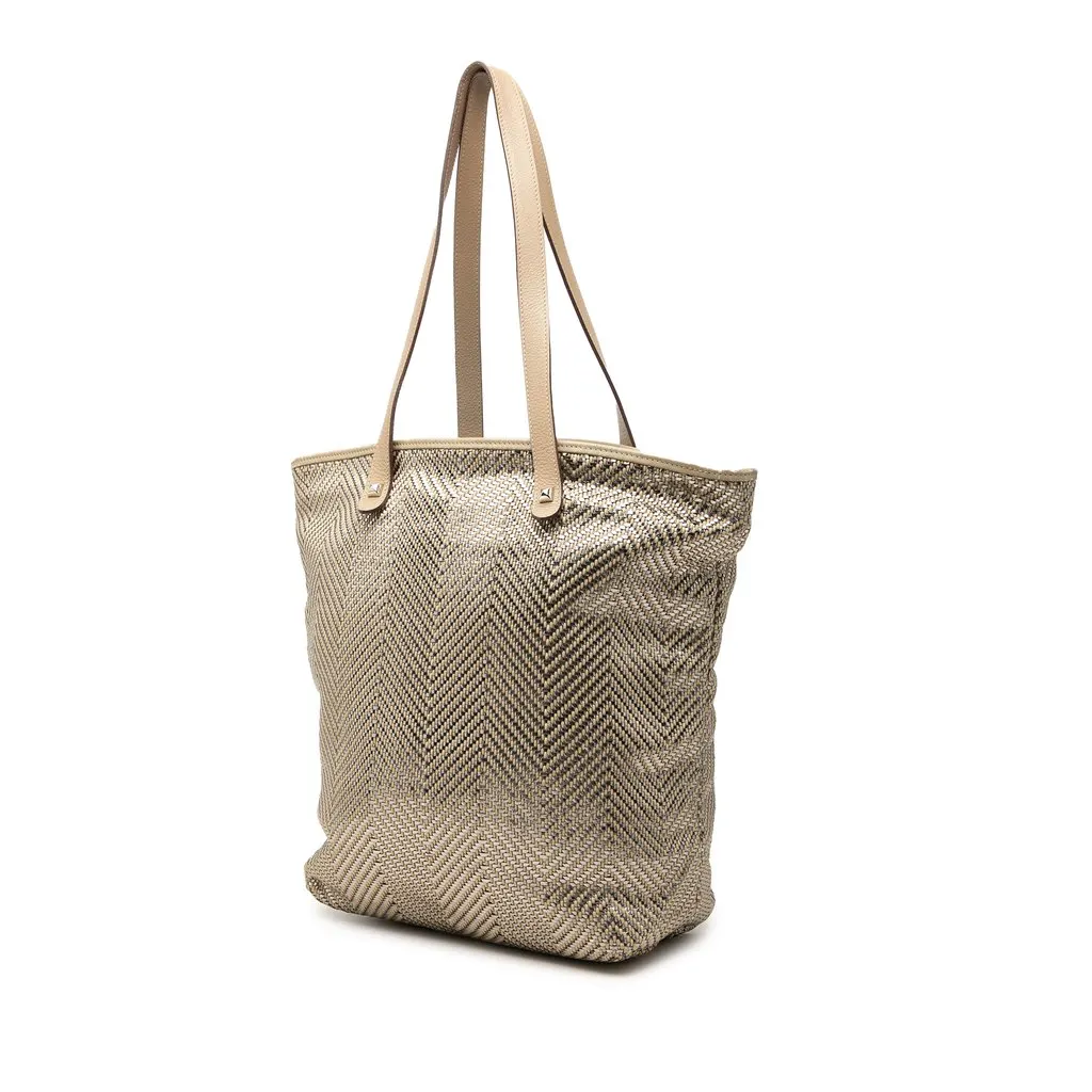Hermès Polyester and Leather Chennai MM Beige Very good - Back View