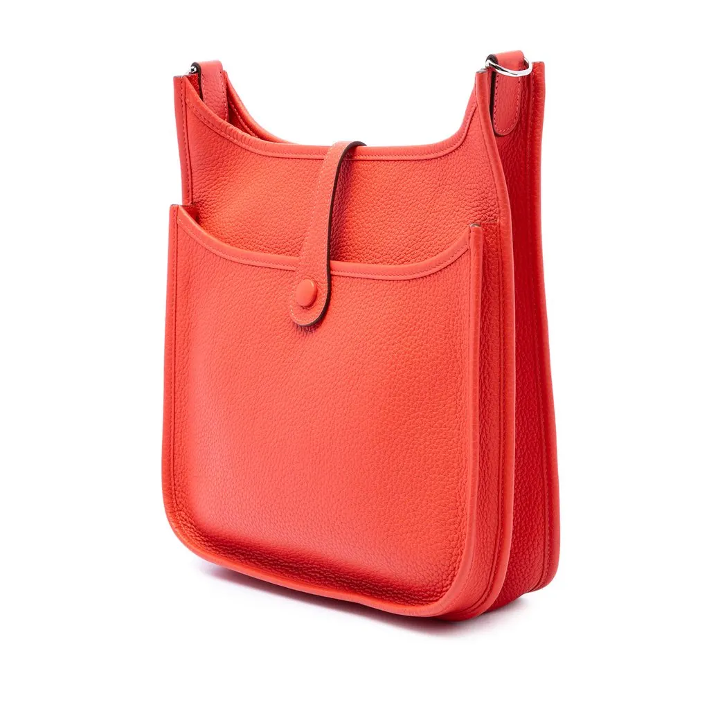 Hermès Clemence Evelyne III 29 Orange Leather Very good - Back View