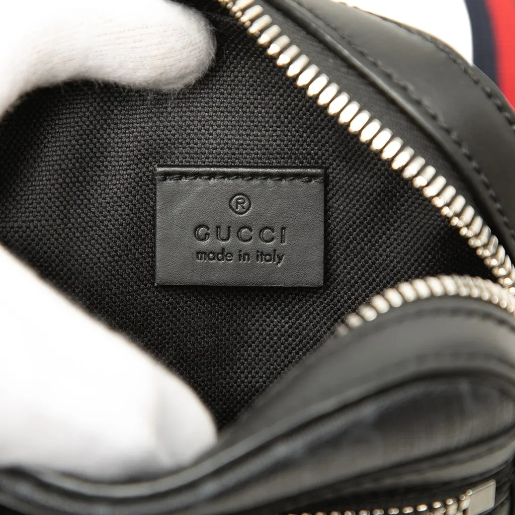 Gucci Mini GG Supreme Web Messenger Bag Black Canvas Very good - Box View