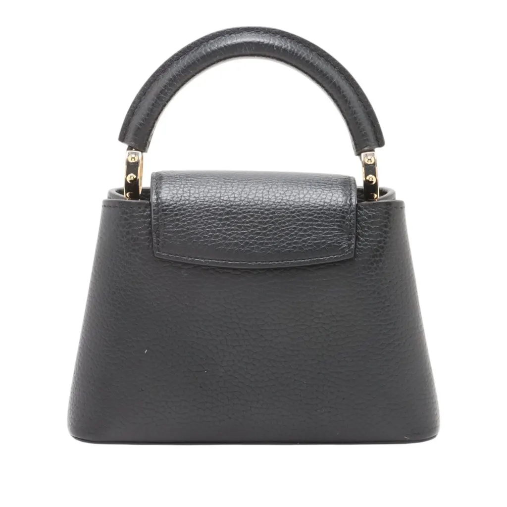 Louis Vuitton Taurillon Mini Capucines Black Leather Very good - Back View