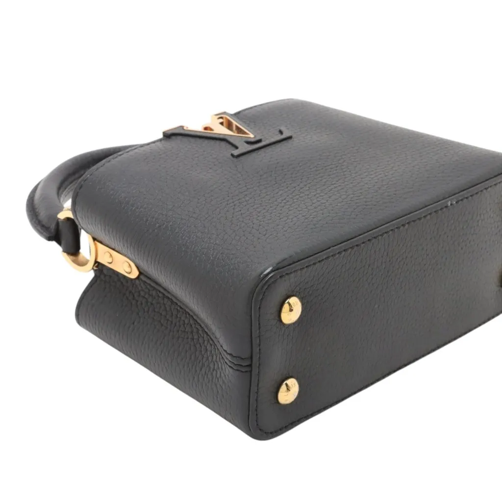 Louis Vuitton Taurillon Mini Capucines Black Leather Very good - Inside View