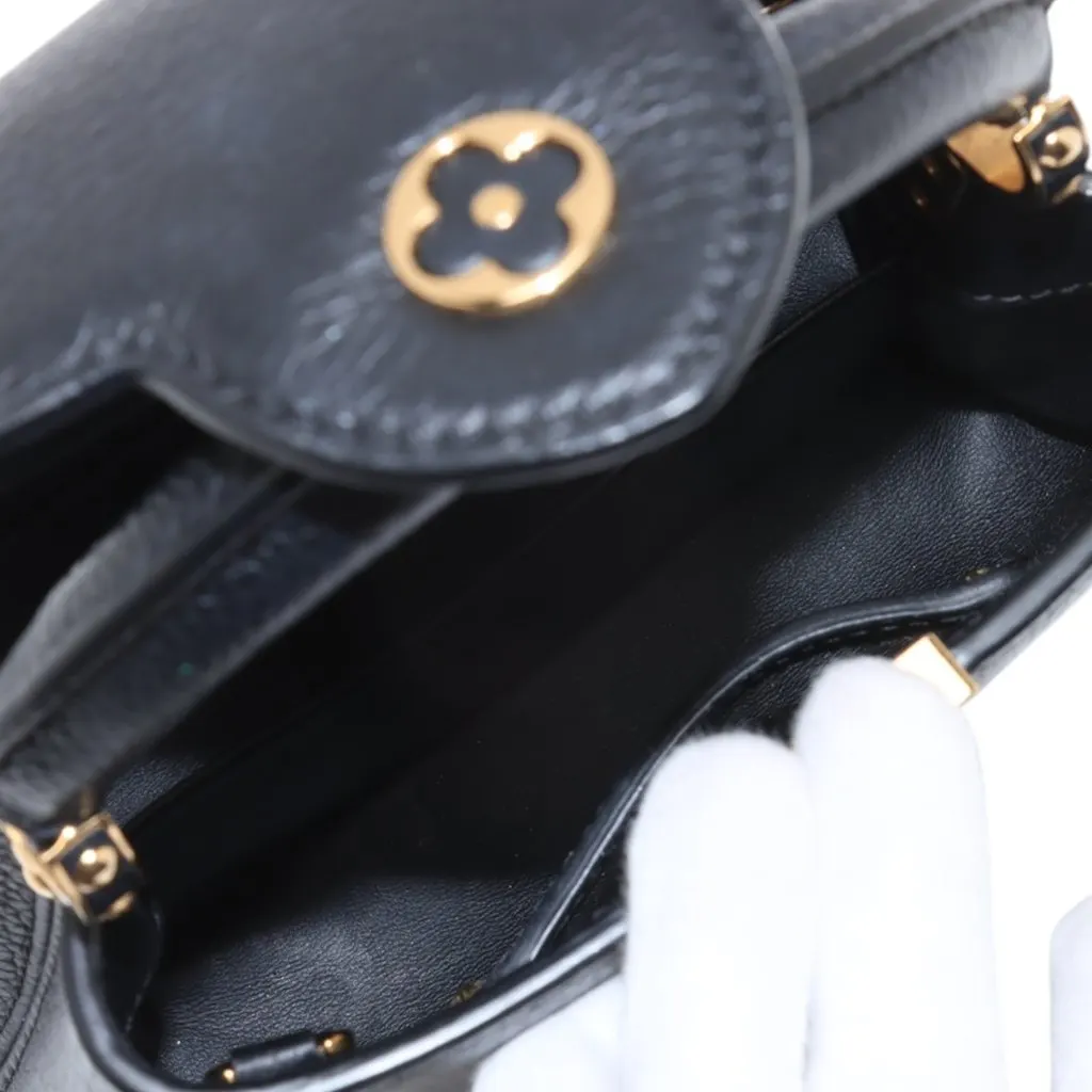 Louis Vuitton Taurillon Mini Capucines Black Leather Very good - Box View
