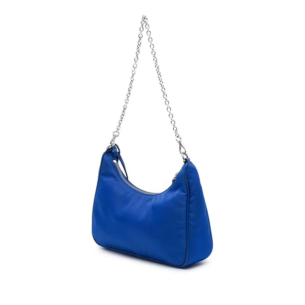 Prada Mini Tessuto Re Edition 2005 Shoulder Bag Blue Polyamide Very good - Back View