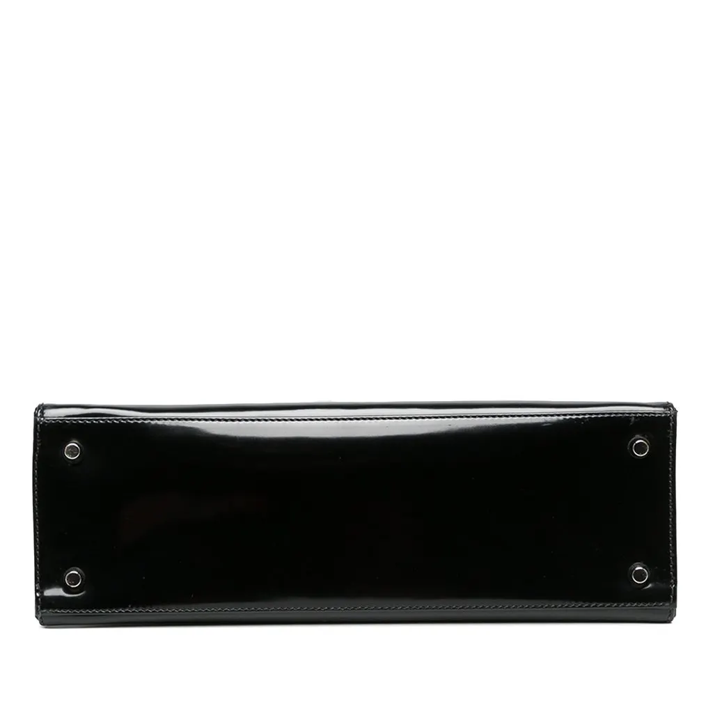 Prada Spazzolato Logo Frame Handbag Black Leather Very good - Inside View