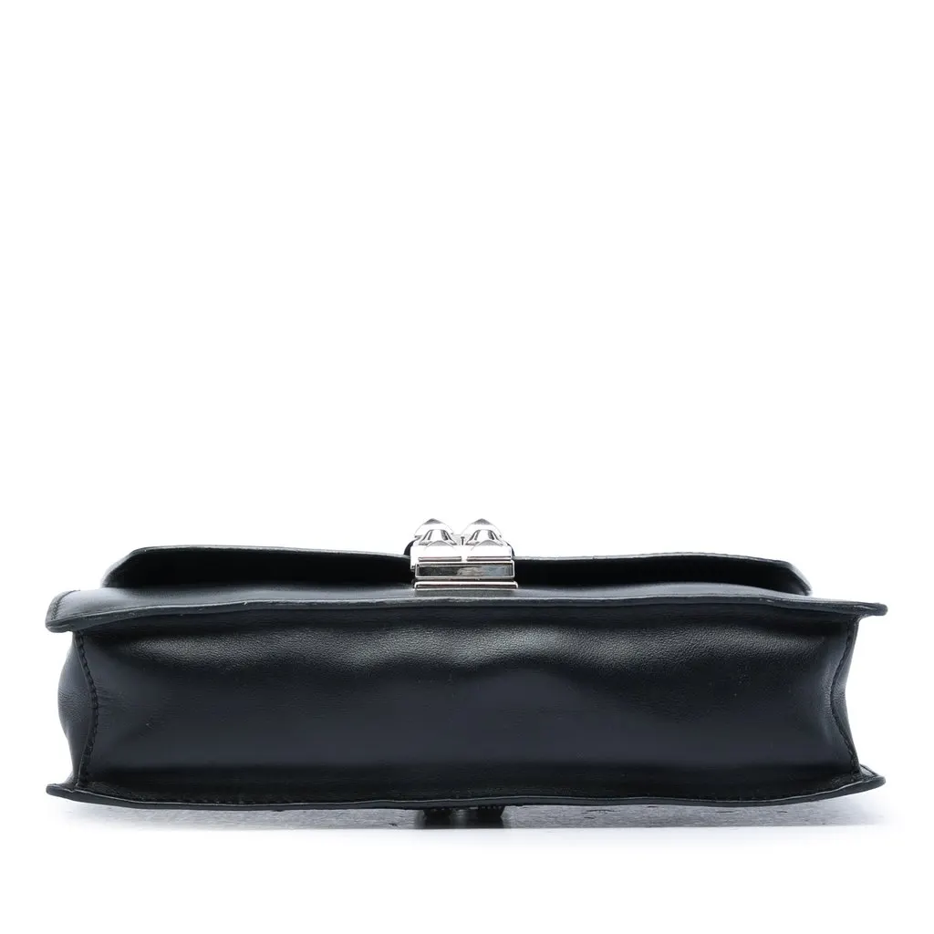 Prada City Calf and Saffiano Studded Elektra Crossbody Black Leather Good - Inside View