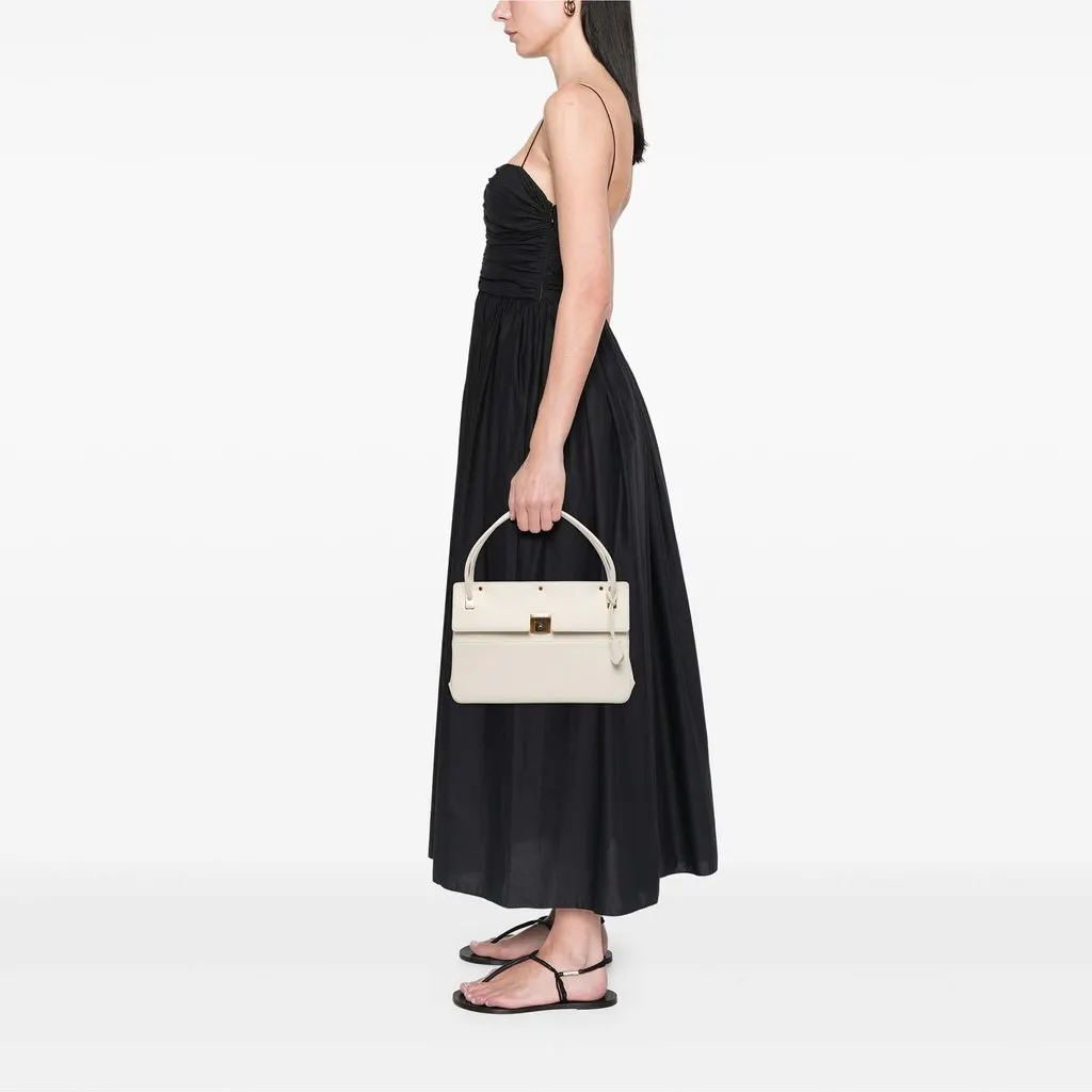 Dior Smooth Calfskin Parisienne Top Handle Bag White Leather Very good - Box View