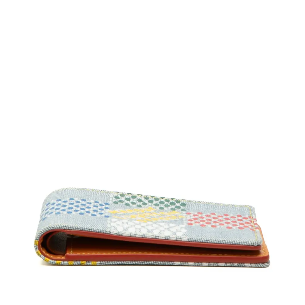 Louis Vuitton LV Birds Damier Denim Portefeuille Multiple Bifold Wallet Blue Denim Very good - Inside View
