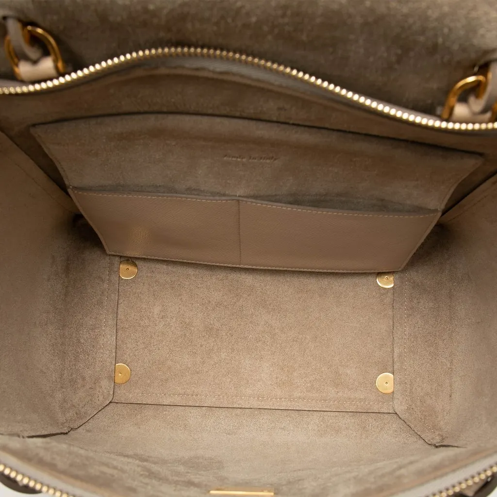 Celine Mini Grained Calfskin Belt Bag Beige Leather Very good - Model View