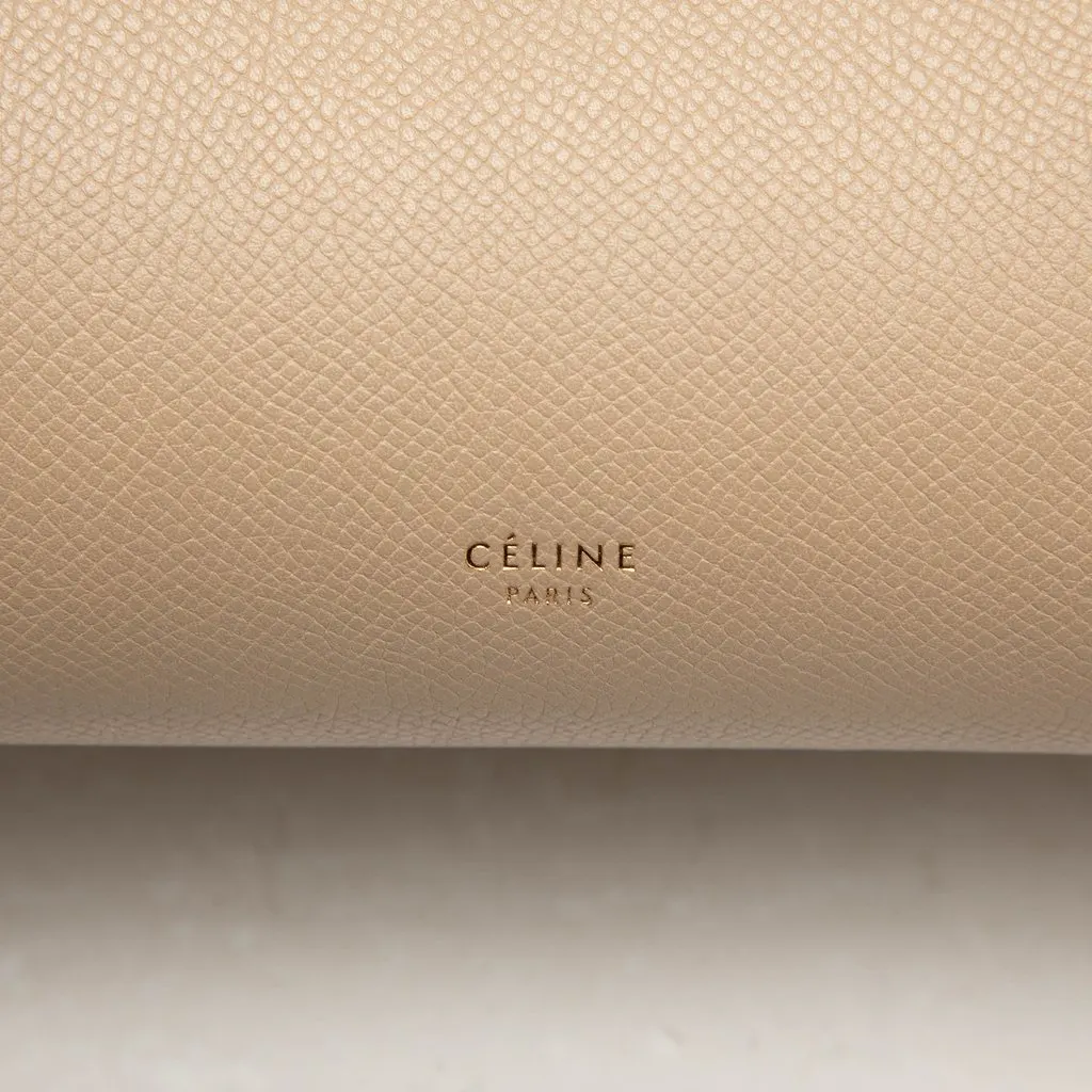 Celine Mini Grained Calfskin Belt Bag Beige Leather Very good - Box View