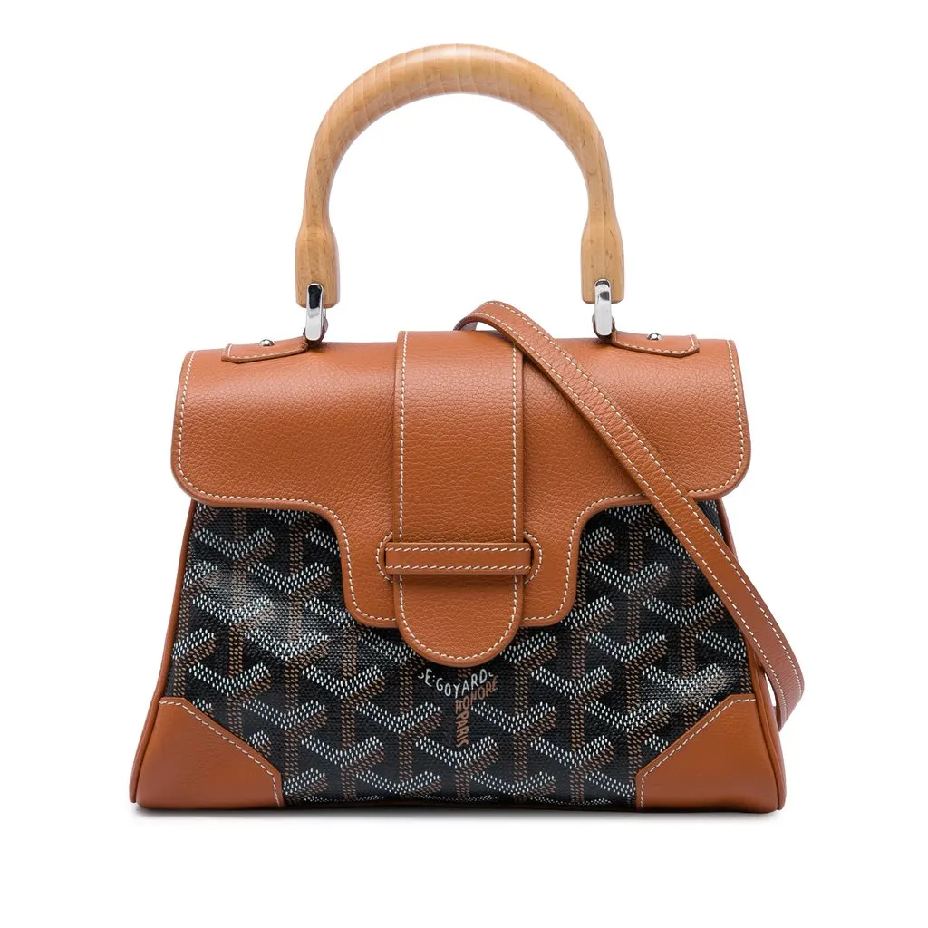 Goyard Mini Goyardine Saigon Souple Brown Very good - Front View