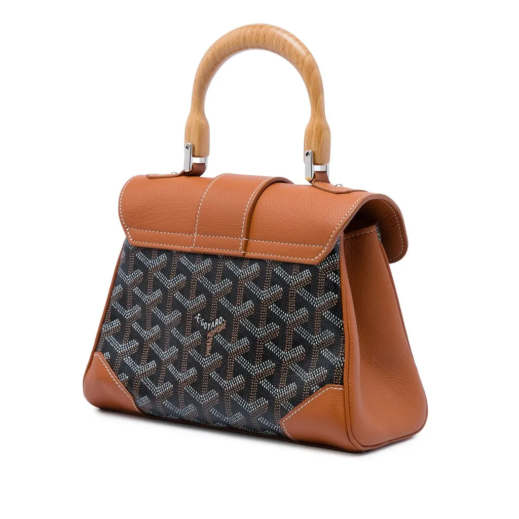Goyard Mini Goyardine Saigon Souple Brown Very good - Back View