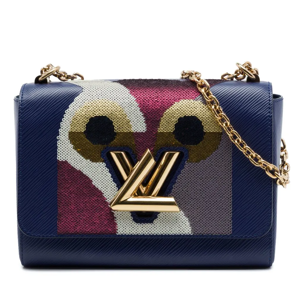 Louis Vuitton Epi Owl Twist MM Blue Leather Very good - Front View