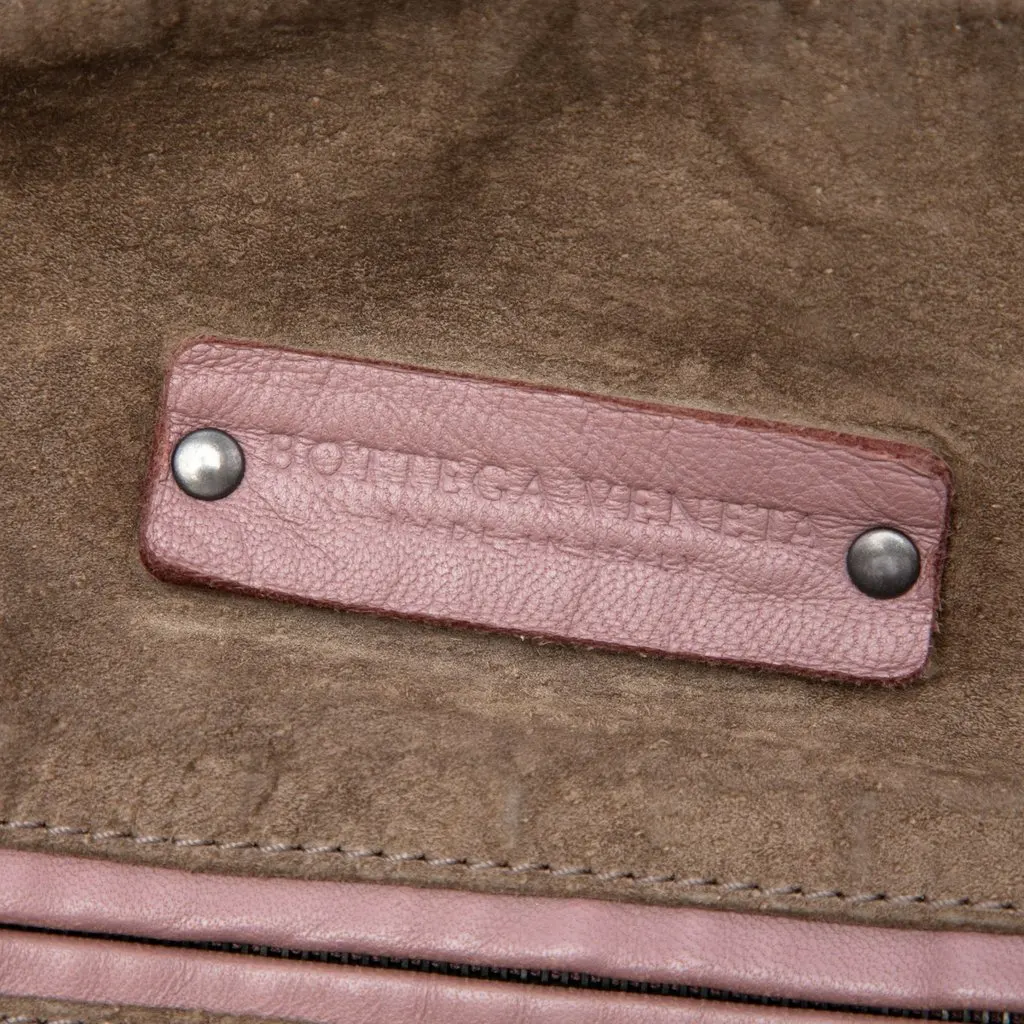Bottega Veneta Nappa Intrecciato Satchel Pink Leather Very good - Box View