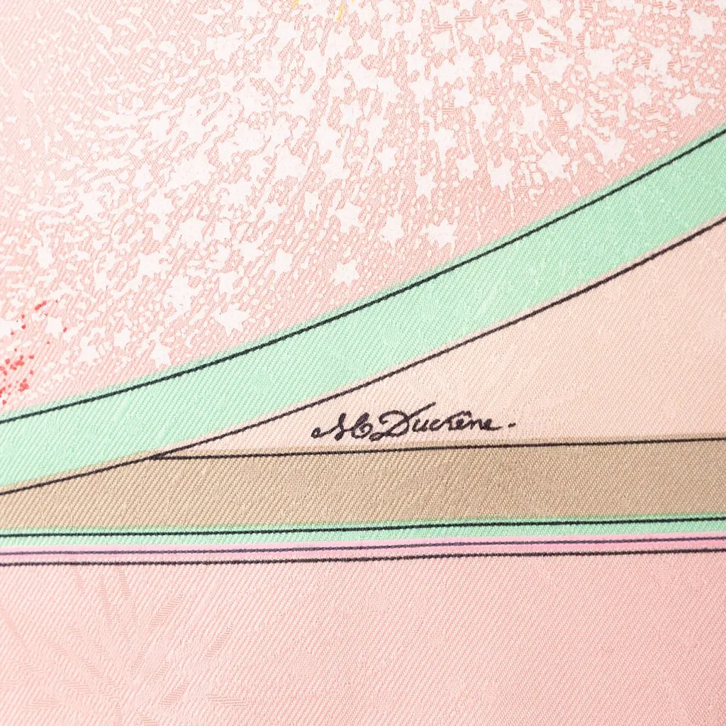 Hermès Feux D Artifice Silk Scarf 90 Pink Silk Very good - Box View