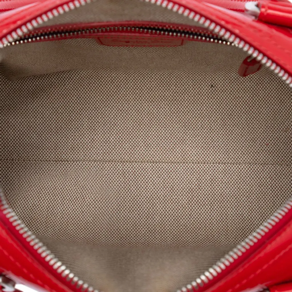 Dior Oblique Patent Boston Bag Red Leather Very good - Model View