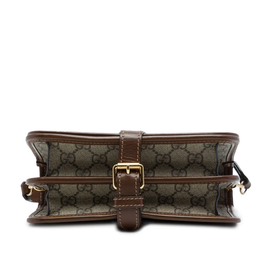 Gucci Mini GG Supreme Interlocking G Crossbody Beige Very good - Inside View