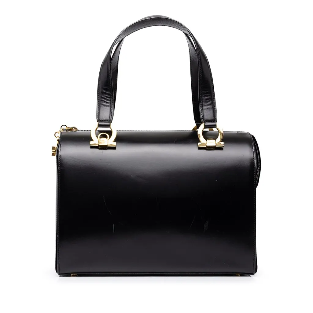 Salvatore Ferragamo Smooth Calfskin Gancini Boston Bag