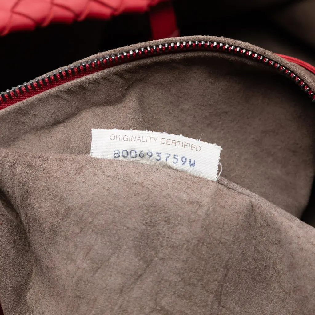 Bottega Veneta Large Nappa Intrecciato Cesta Tote Red Leather Very good - Box View