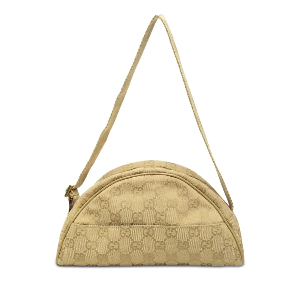 Gucci GG Canvas Shoulder Bag Beige Very good - Front View