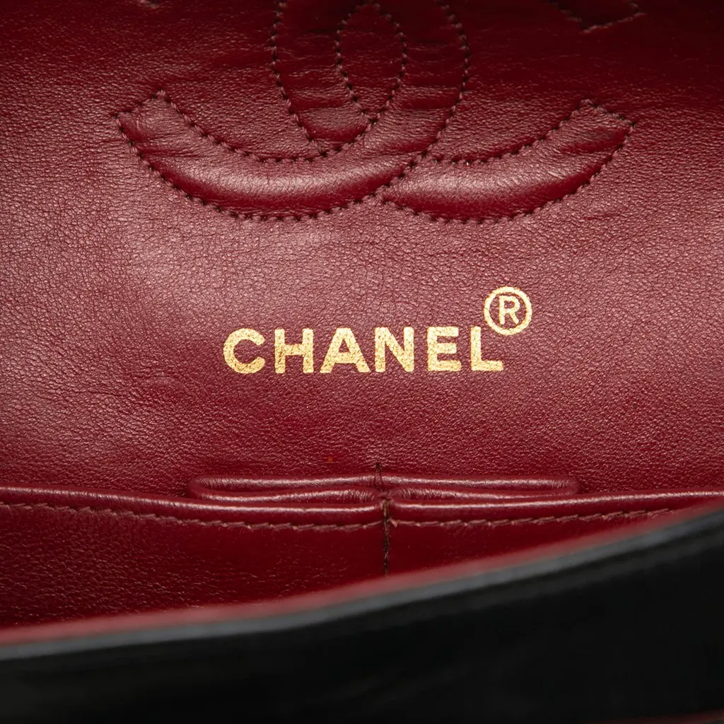 Chanel Small Classic Lambskin Double Flap Black Leather Good - Box View