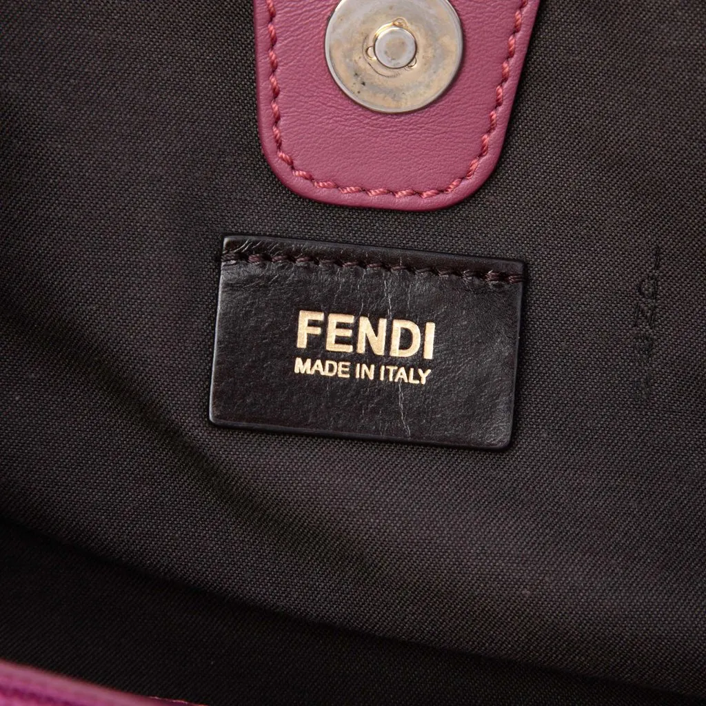 Fendi Zucchino Canvas Tote Beige Canvas Good - Box View