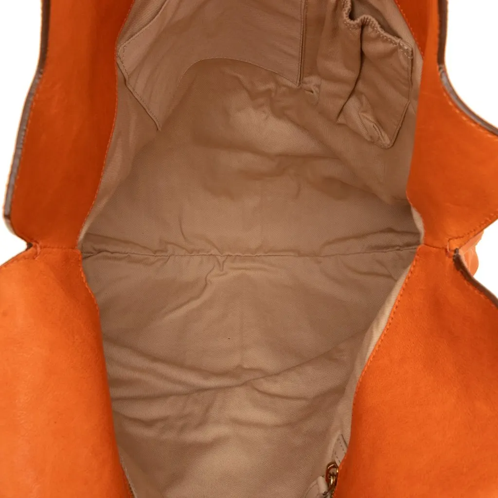 Givenchy Leather George V Tote Orange Leather Very good - Model View