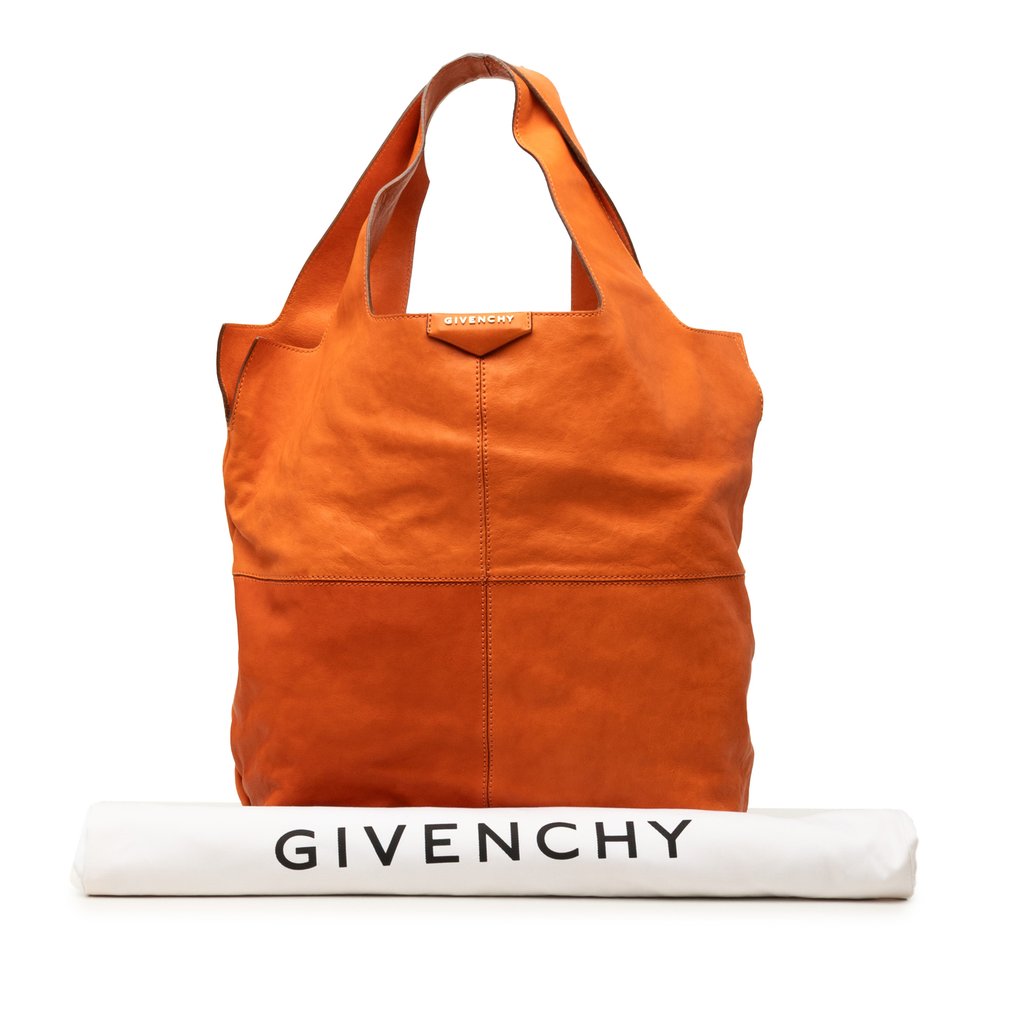 Givenchy Leather George V Tote Orange | Libas Collective