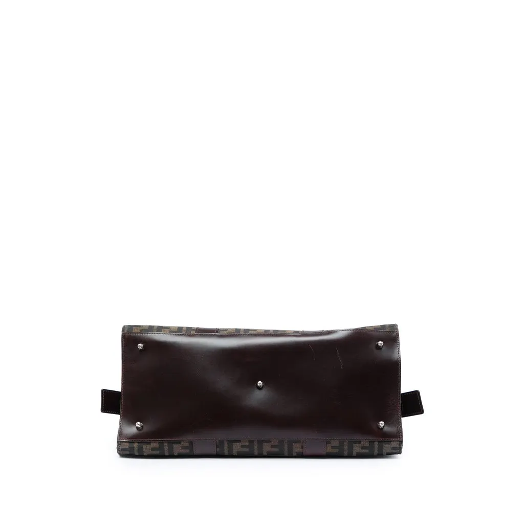 Fendi Zucca Canvas Handbag Brown Very good - Inside View