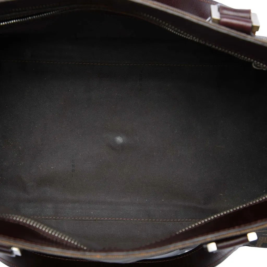 Fendi Zucca Canvas Handbag Brown Very good - Model View