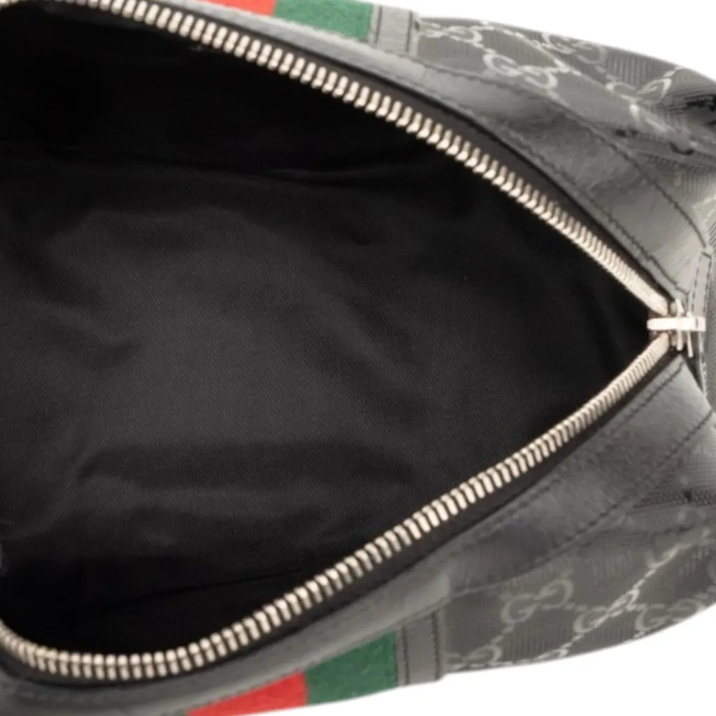 Gucci GG Imprime Web Cosmetic Case Black Very good - Model View