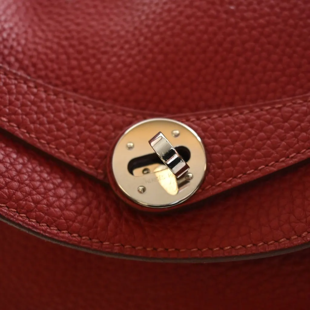 Hermès Clemence Lindy 30 Red Leather Good - Box View