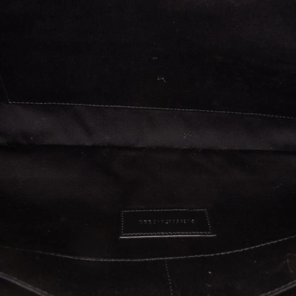Saint Laurent Croc Embossed Calfskin Monogram Tablet Pouch Red Leather Very good - Model View