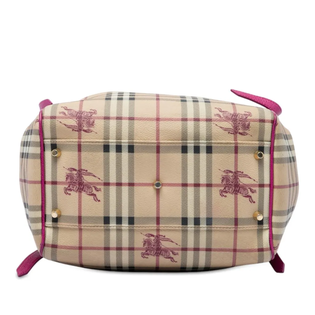 Burberry Small Haymarket Check Coated Canvas Canterbury Tote Beige Very good - Inside View